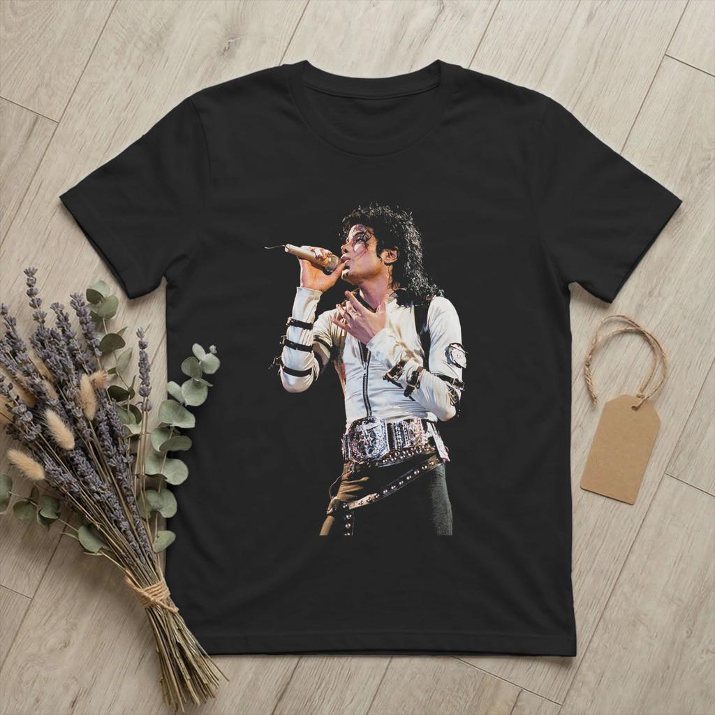 Unisex Michaels Pop King Jacksons T Shirt Singing Live Cotton merchandise Awesome Short Sleeve Crew Neck Tee Shirt Gift TShirt