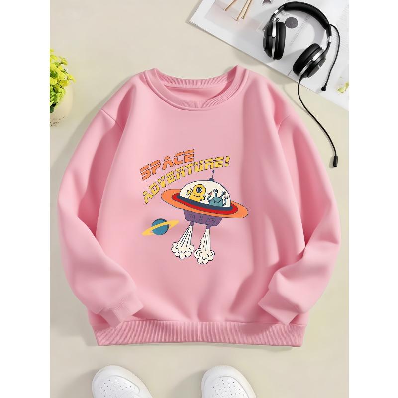 Kids Sweatshirt ,Casual Winter Warm Sweatshirt for with Football Print, Christmas & Halloween Outfits, Easy-Care Round Neck , Loose Drop Shoulder
