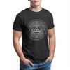 Aum Mandala Sacred Geometry T-Shirt for Men Spiritual Magic Zen Symbol 100% Cotton Printed T Shirt for Man Plus Size Clothing