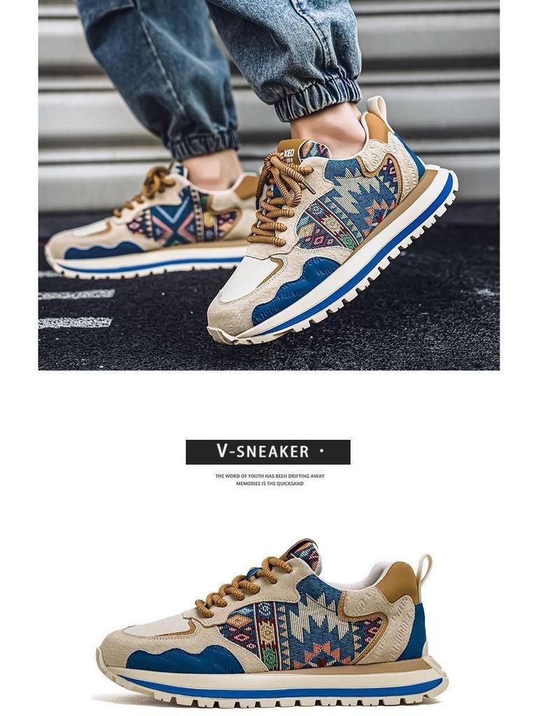 Herren Atmungsaktive Trendige Sneaker mit Dicker Sohle - Vielseitige Lässige Laufschuhe