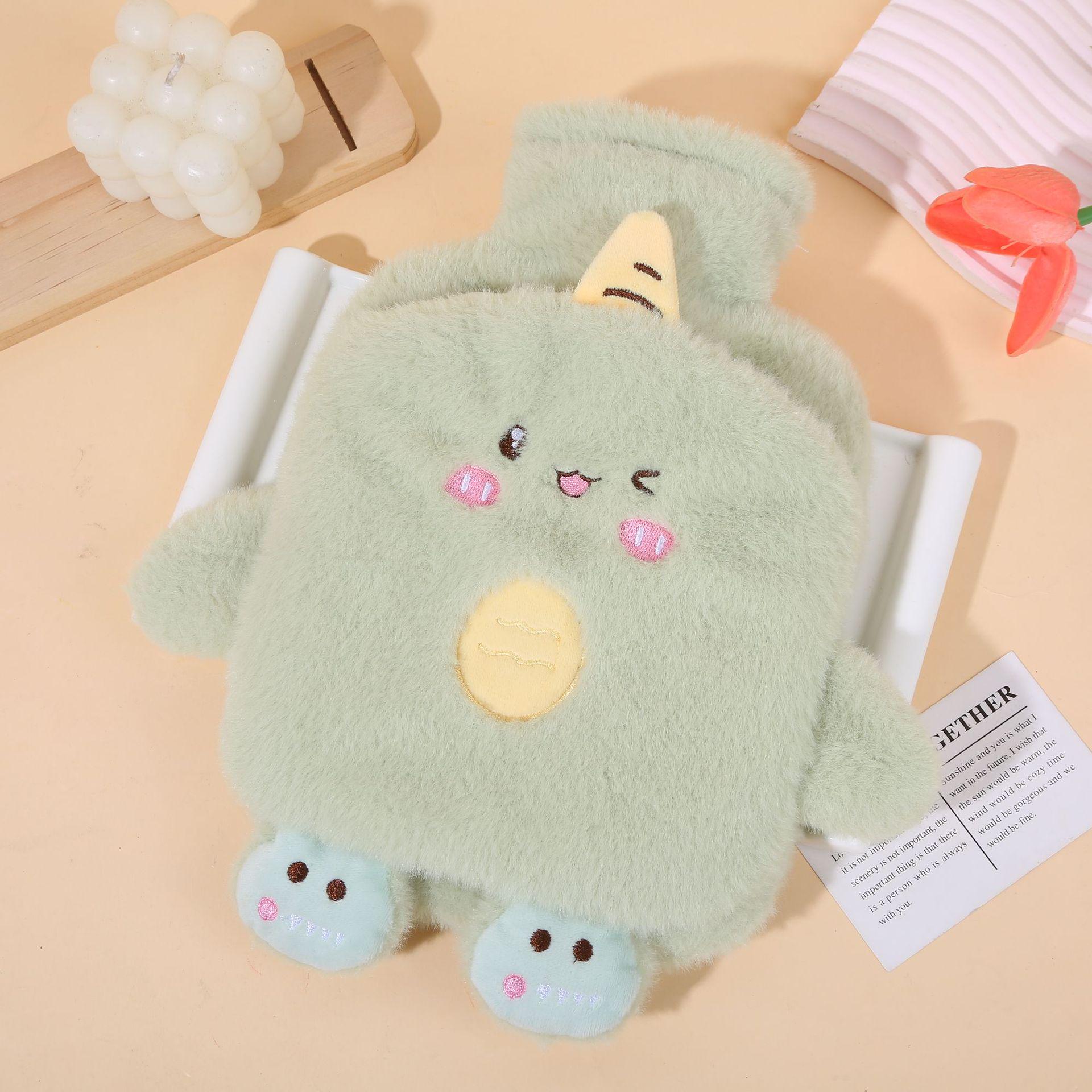 

Cartoon Plush Hot Water Bottle with Hand Warmer and Thickened Explosion-Proof Design 26x19CM (1000ML)