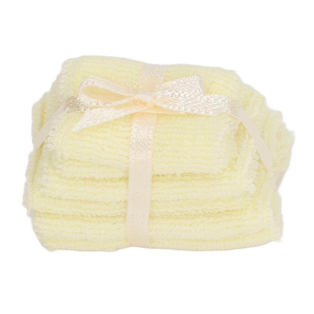 1:12 Scale Miniature Bathroom Towels Decoration Accessories Furniture Model Towel Pile