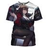 Arknights Vintage T Shirt Men Anime Cosplay Arknights Graphic Tee Casual O-Neck Kawaii Clothes Summer Short Sleeve Plus Size Tops