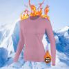 Autumn and Winte Women's Fleece-Lined Thermal Underwear Slim-Fit Base Layer Top