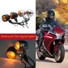 2pcs Old School Motorcycle Blinkers Amber Mini Bullet LED Turn Signals Brake Running Lights Turn Signals Indicators
