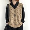 Gilet in Maglia da Donna Colore Unico Girocollo Pullover Orlo Irregolare Top Senza Maniche da Sovrapporre