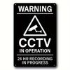 Secure Home 24Hour Video Surveillance Metal Sign  Warning Decor for OutdoorsHotelsMan Caves