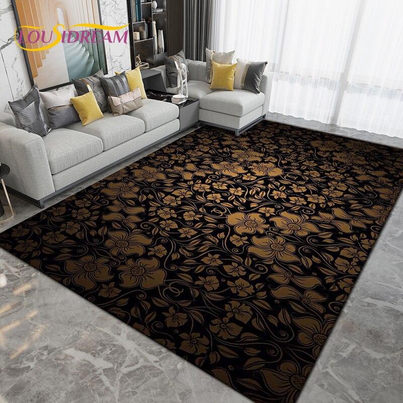 Alfombra grande con Mandala bohemio, alfombras para sala de estar, dormitorio, sofá, felpudo de entrada para cocina y baño, alfombrillas antideslizantes