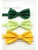 Korean Style Double Layered Solid Color Bow Tie for Men's and Women's Formal or Wedding Wear