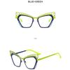 Women's Glasses, Fashionable Large-frame Metal Cat Eye Hollow Glasses.