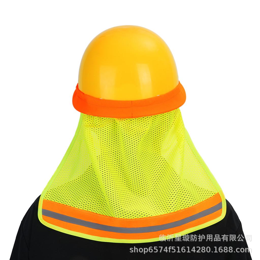 Kask budowlany z osłoną przeciwsłoneczną: Daszek i osłona na rondo chroniące przed słońcem