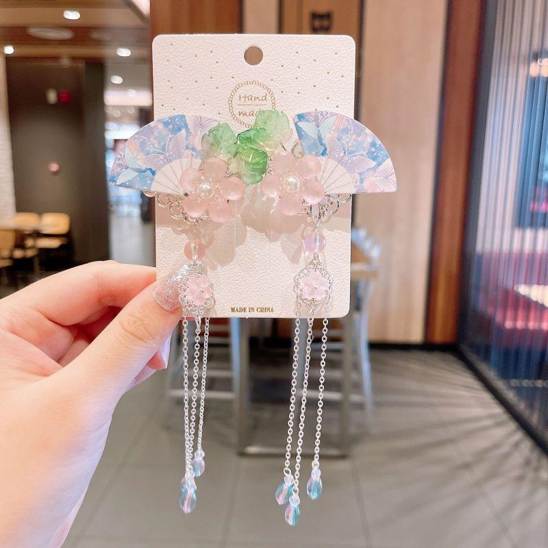 Antyczna zawieszka z frędzlami, spinka do włosów, akcesoria dziewczęce