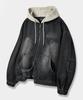 Dimitri Black 2Way Og Essential Detroit Hoodie Zip-Up_Denim Vintage Black