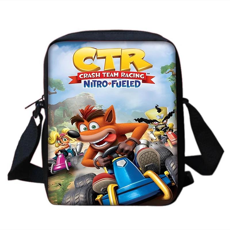 Child Backpacks Cartoon Crashs Bandicoots Shoulder Bag Pencil Case Pupil Large Capacity School Bags For Boys Girls Best Gift