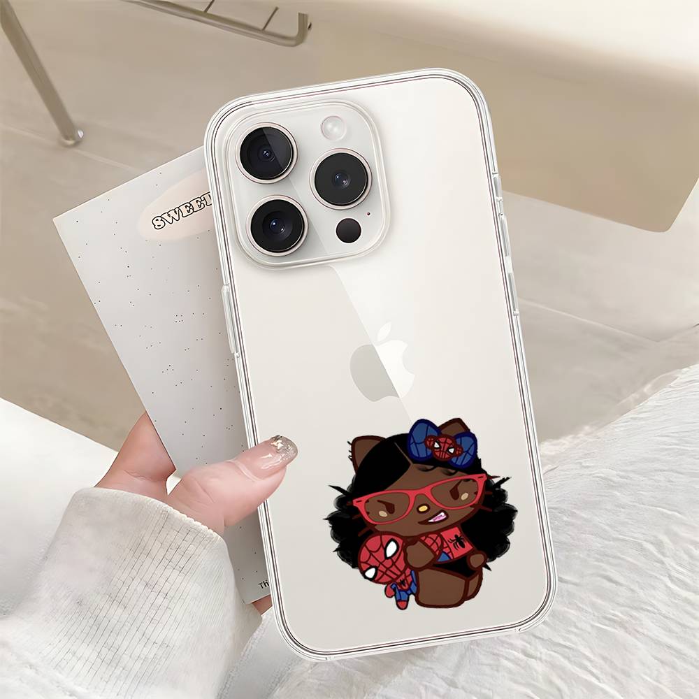 B-Black Earthy Head Wrap H-Hello K-Kit-ty Phone Case For Iphone17 16 15 11 13 14 Pro Max 7 8 Plus X Xr Xs Max Se2020 12mini Tran
