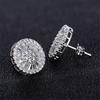 Huitan High Quality Stud Earrings with Brilliant Fireworks Shape CZ Jewelry Engagement Wedding Earrings for Women Girls