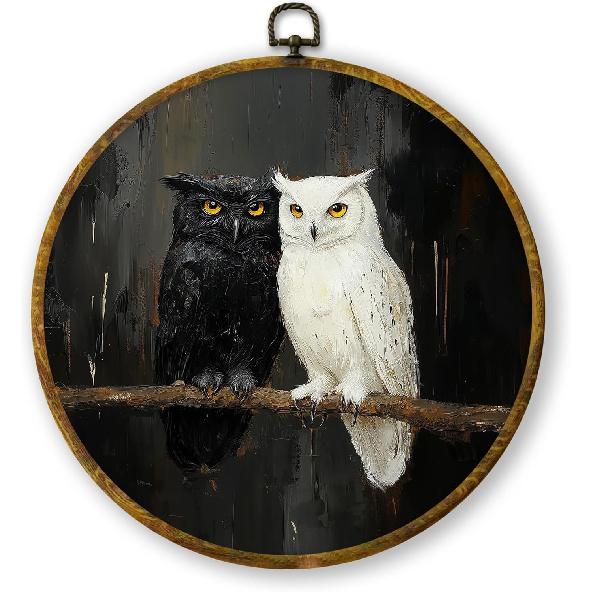 QZQE Vintage Western Cowboy Oval Wall Art Decor Framed, Rustic Country Cowboy Rodeo Oval Canvas Prints, Retro Western Horse Wall Hanging Decor for