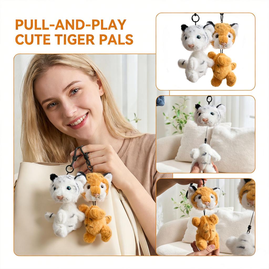 Cute Creative Retractable Plush Ornaments - Pullable Stuffed Toy Hanging For Gifts