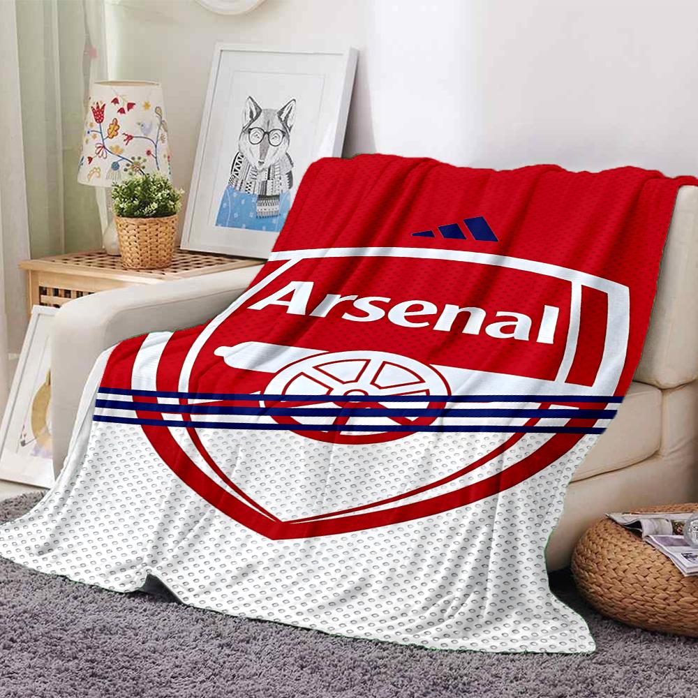 Arsenal Football Club Wappen Decken Flanell Bedruckt Atmungsaktiv Warm Überwurfdecke für Zuhause Büro Bettwäsche 0708a27