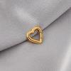 Polished Stainless Steel Heart & Round Spring Ring Buckles for DIY