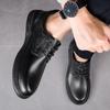 Scarpe da uomo in vera pelle alla moda Stile minimalista e versatile Festa di matrimonio tempo libero all'aperto camminata d'affari Scarpe nere