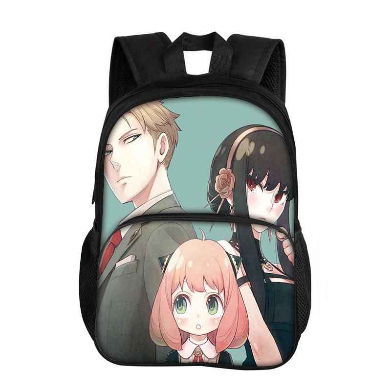 SPY×FAMILY Round Front Bag Backpack Versatile Fashion Trend Cartoon Boy and Girl School Birthday Best Gift