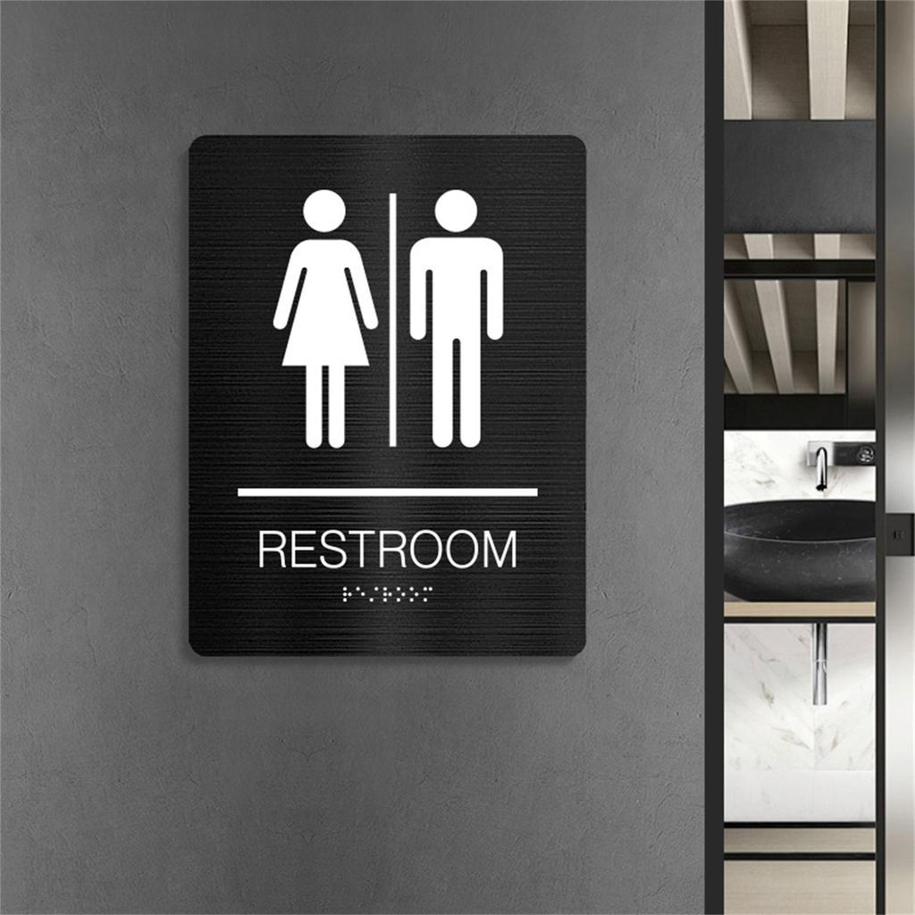 Bathroom Signs Toilet WC Mark Label Farmhouses Decorations for Farmhouses Decorations SelfAdhesive Wall Sticker
