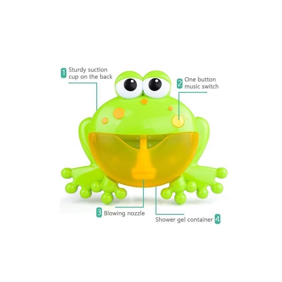 Frog Bubble Machine with 12 Rhymes for Kids Bath Time