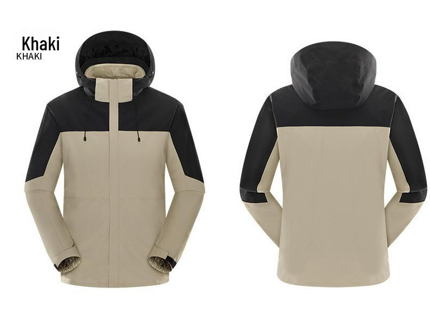 3-in-1 Windproof Waterproof Mountaineering Jacket for Couples with Detachable Liner