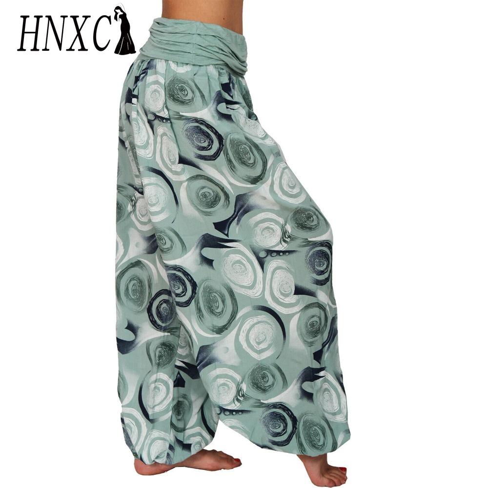HNXC 15 Culori Pantaloni Lungi Casual Elastici Talie Mărime Mare Imprimeu Drept Largi Pantaloni Lungi Haren