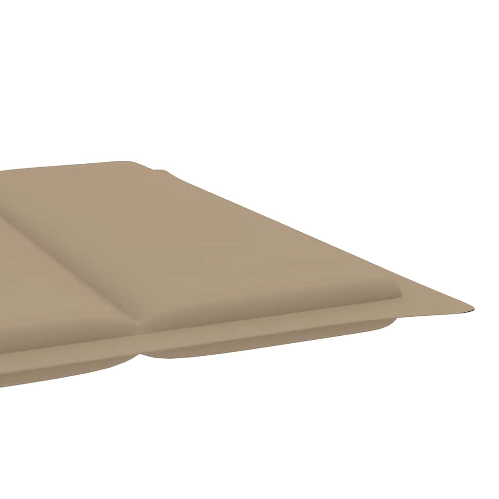 Folding Sun Lounger with Cushion Solid Acacia Wood