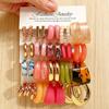 European 2026 C-Shaped Resin Earrings - Light Luxury Fashion with Creative Acetate Sheet Design