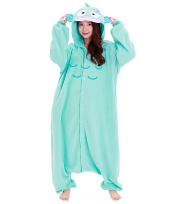 SAZAC Character Fleece Kigurumi, One Size Fits All, Sanrio Hangyodon