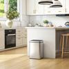 40L Sensor Bin with Soft-Close Lid, Stainless Steel Automatic Touchless Motion Sensor Kitchen Bin, Silver Tone