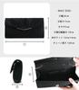 Ceremony Clutch Bag and Sandals Japanese Shoe [KYOETSU] [Kyoetsu] Coming-of-Age Ceremony/Graduation Set, 3-Tier Sandals, Women's (Black, Sizes, Adult,