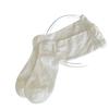 Summer Lightweight Sock Children's Mid-length Pile Socks with Geometric Diamond Pattern Lace Pure Cotton Socks, White Socks