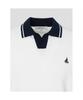 Binpolmen Tipping Open Collar Neck Knit White