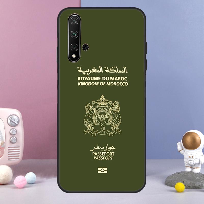 Morocco Flag Passport For Huawei Nova 3i 7i 8i 11i 12i 9 10 SE Y60 Y61 Y70 Y72 Y73 Y90 Y91 P20 P40 P30 Lite Case