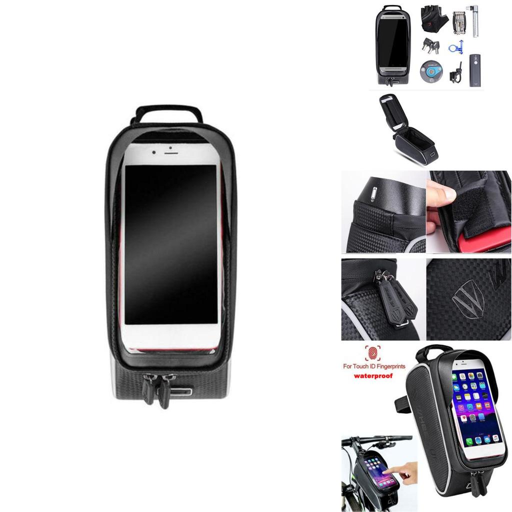 Bicycle Front Tube Pouch Bag With Clear Tpu Touch Screen Cover**