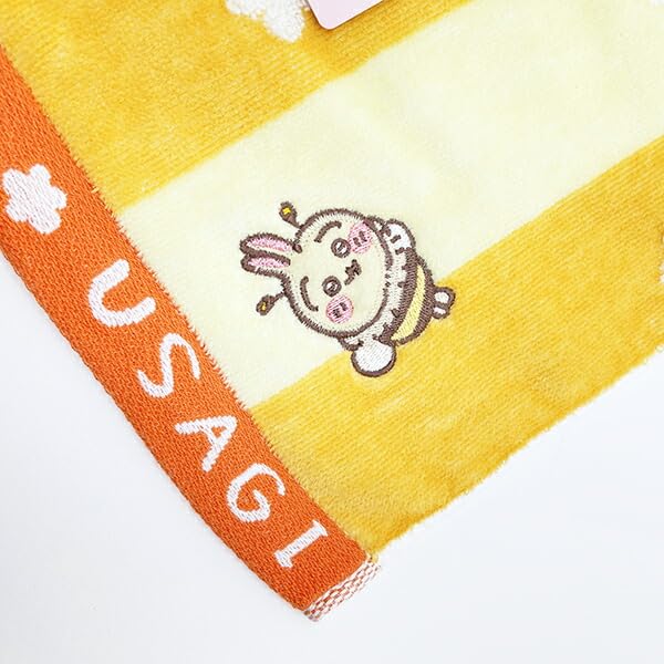 Chiikawa Bees Yellow Bath Rabbit and Flower 60 X 120 Cm Towel, Design, No-Twist Yarn, 41-1223350, Approx.