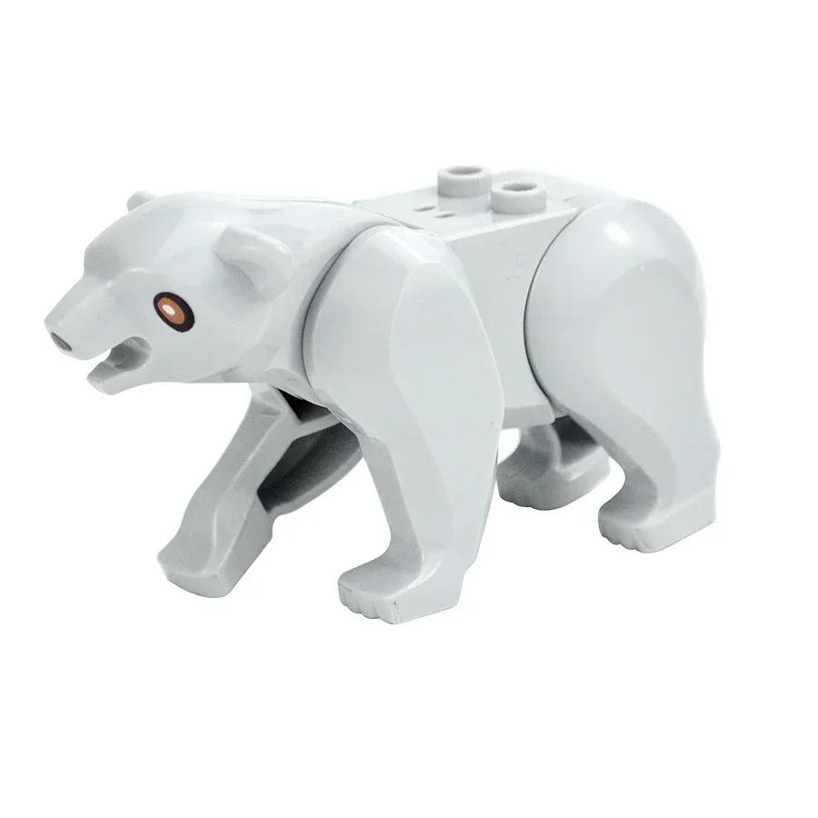 City Animal Building Block Figures Eagle Owl Goat Crocodile Dog Lion Cheetah Parrot DIY Farm Street View Accessories Bricks Gift