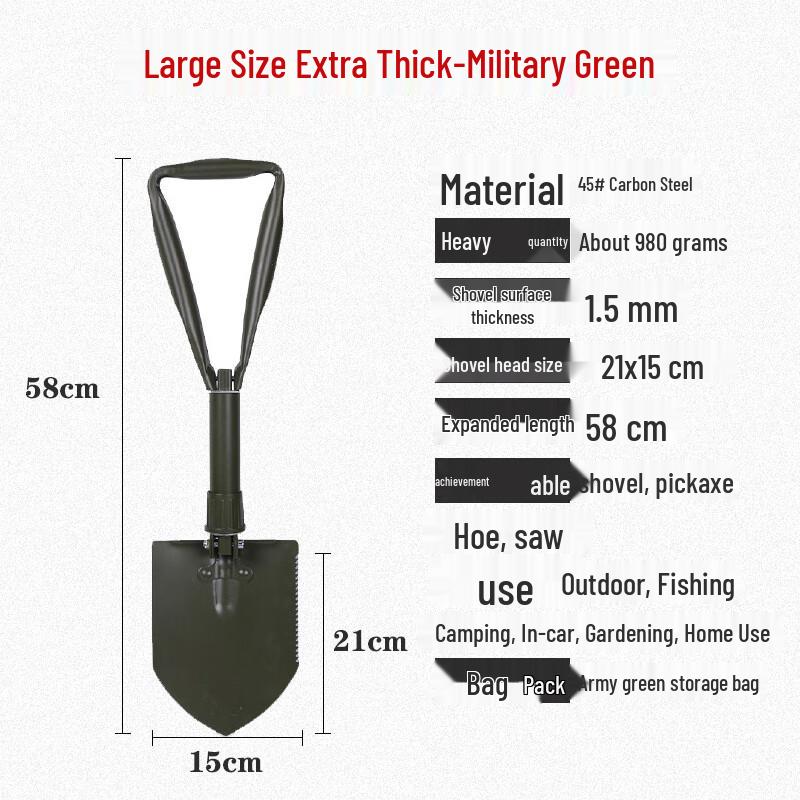 Portable Multi-functional Folding Shovel