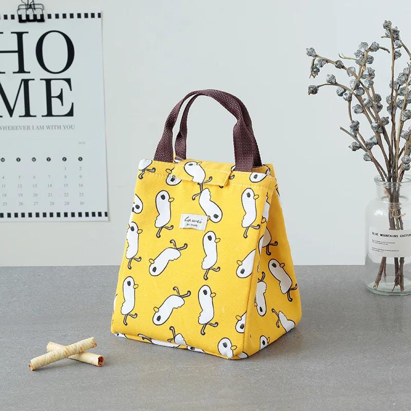 Insulated Waterproof Oxford Cloth Lunch Box Bag with Zipper Cute Animal Style Korean Lunch Box 1674₽