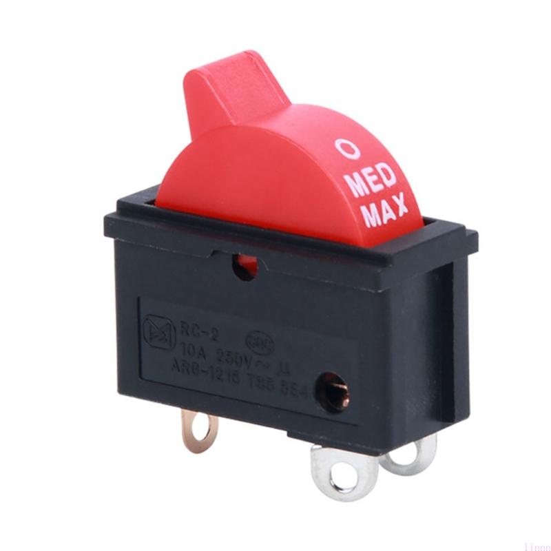 

3 Pin 3 Position Switches SPDT Toggle Push Button For Home Appliances High Conductivity червоний