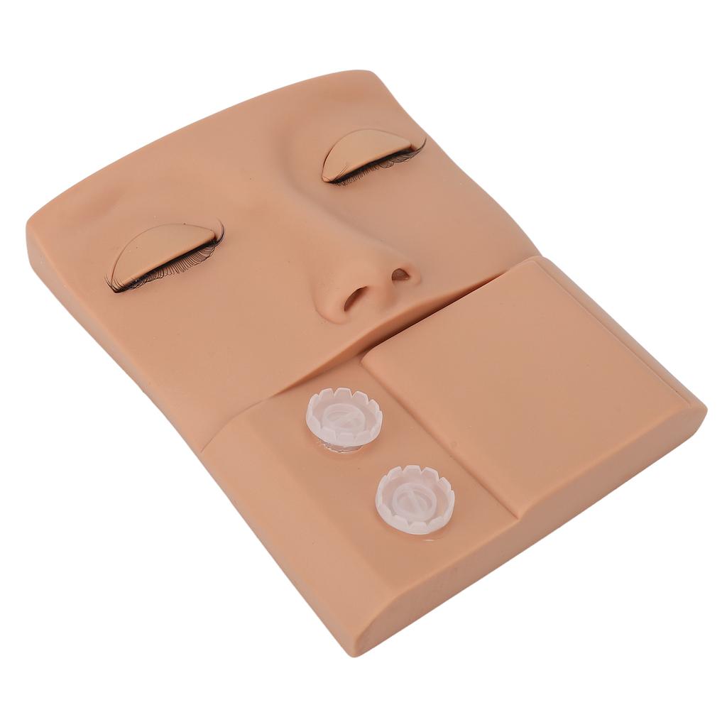 Lash Mannequin Head Replaceable Eyelid Eyelash Extension Practice Makeup Training PVC Skin Color