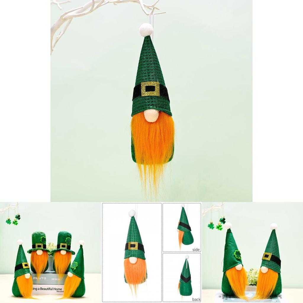 St.patrick's Day Gnomes Plush Toy Shamrock Faceless Gonk Pendant Decor Gifts