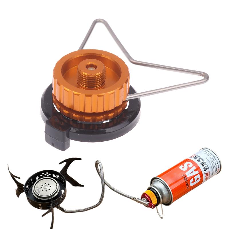 1Pcs Diy Accessories Outdoor Multifunctional Camping Butane Gas Cylinder Adapter With Bracket For Convenient Horizontal Use