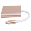 USB C Adpater 3.1 3 in 1 Hub Converter Dock High Definition Multimedia Interface 4KRose Gold