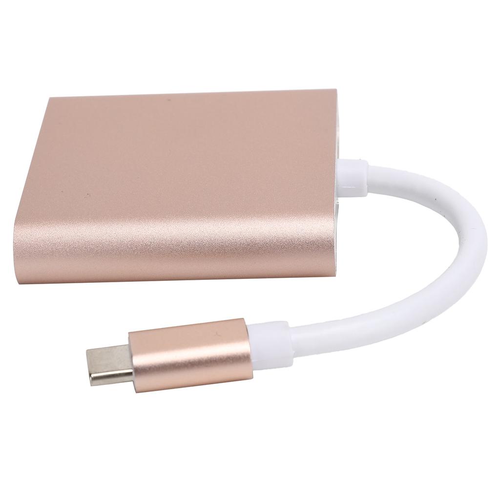 USB C Adpater 3.1 3 in 1 Hub Converter Dock High Definition Multimedia Interface 4KRose Gold