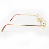 Great Cartier Glasses Rimless Two-Point Eyewear gold Women 135 Used